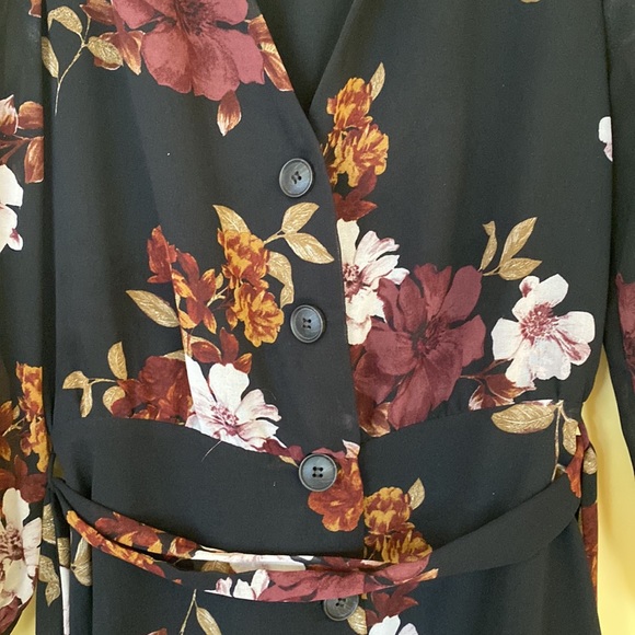 Dynamite Floral Wrap Dress - Picture 2 of 3